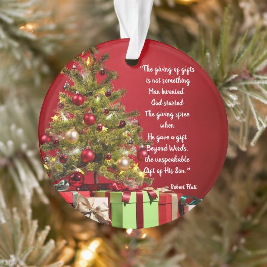 Het geven van geschenken gestart door God Acryl or Ornament (Boom)