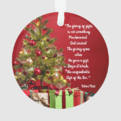 Het geven van geschenken gestart door God Acryl or Ornament (achterkant)