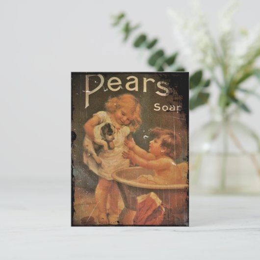 Het geven van Puppy een Bath van Pars Soap Briefkaart (Staand voorkant)