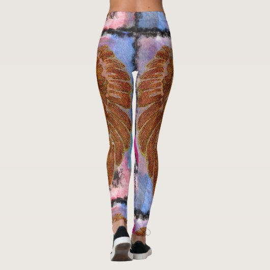 Het geven van Uw Hart Wings Gemengde Leggings van  (Achterkant)