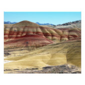 Het geverfde heuvellandschap foto afdruk (Voorkant)