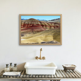 Het geverfde heuvellandschap foto afdruk