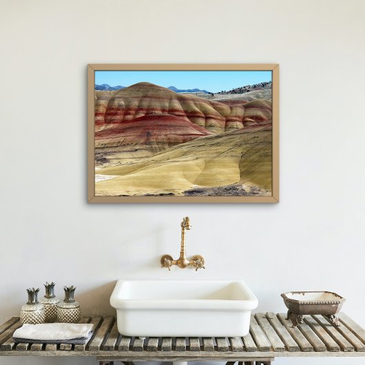 Het geverfde heuvellandschap foto afdruk