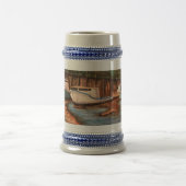 Het Geviste dorp originele handgeschilderde kunstw Bierpul (Center)