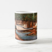 Het Geviste dorp originele handgeschilderde kunstw Koffiemok (Center)