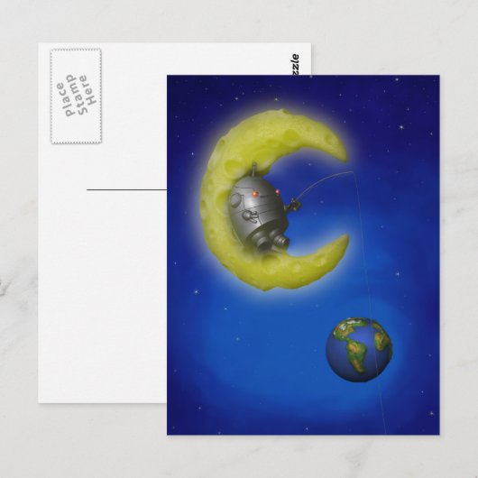 Het Geviste maan Briefkaart (Voorkant / Achterkant)