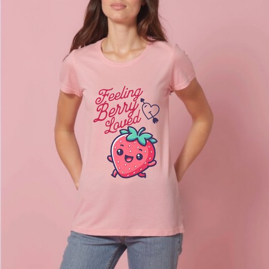 Het gevoel Berry hield van aardbeien Valentijnsdag T-shirt