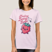 Het gevoel Berry hield van aardbeien Valentijnsdag T-shirt (Voorkant)