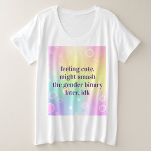 Het gevoel dat de verklikkerij het geslacht binair grote maat t-shirt