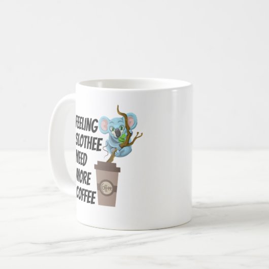 Het gevoel dat je meer koffie nodig hebt koffiemok (Voorkant links)