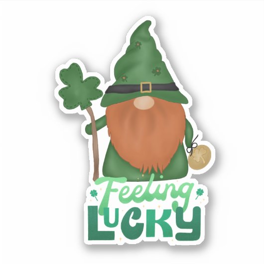 Het gevoel dat Lucky Little Guy Irish Saint Patric Sticker (Voorkant)