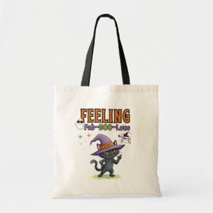 Het gevoel Fab-BOO-Lous Funny Halloween Cat Tote Bag