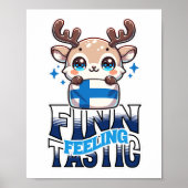 Het gevoel Finn-Tastic Schattige Reindeer Lapland Poster (Voorkant)