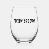 HET GEVOEL IS SPOOKY! 16oz Stemless wijnglas Wijnglas Zonder Voet (Voorkant)