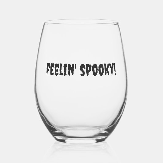 HET GEVOEL IS SPOOKY! 16oz Stemless wijnglas Wijnglas Zonder Voet (Voorkant)