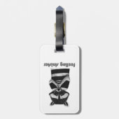 Het gevoel sinister grappig wasbeer bagagelabel (Achterkant verticaal)