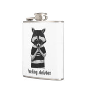 Het gevoel sinister grappig wasbeer heupfles (Links)