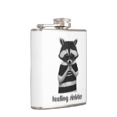 Het gevoel sinister grappig wasbeer heupfles (Rechts)