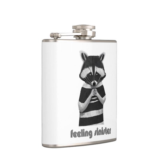 Het gevoel sinister grappig wasbeer heupfles (Rechts)