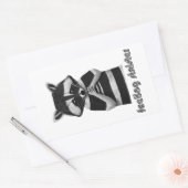 Het gevoel sinister grappig wasbeer rechthoekige sticker (Envelop)