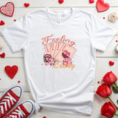 Het gevoel van liefde, geluk, grappige retro t-shirt