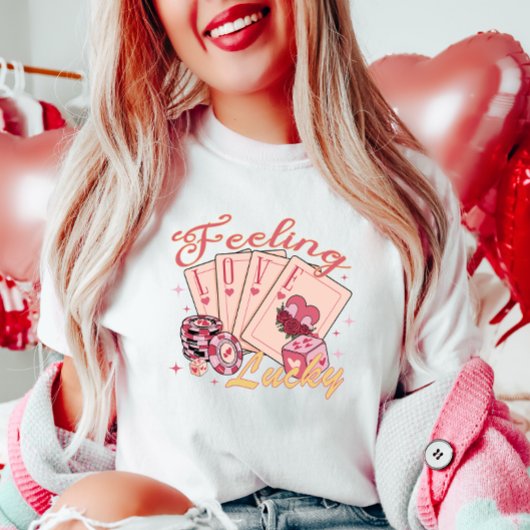 Het gevoel van liefde, geluk, grappige retro t-shirt