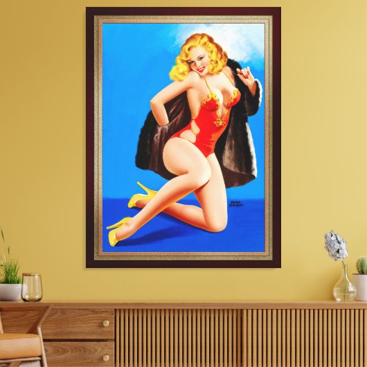 Het gevoel van mink van Peter Driben Canvas Afdruk (Insitu (Woonkamer))