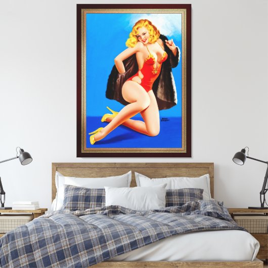 Het gevoel van mink van Peter Driben Canvas Afdruk (Insitu (Slaapkamer))