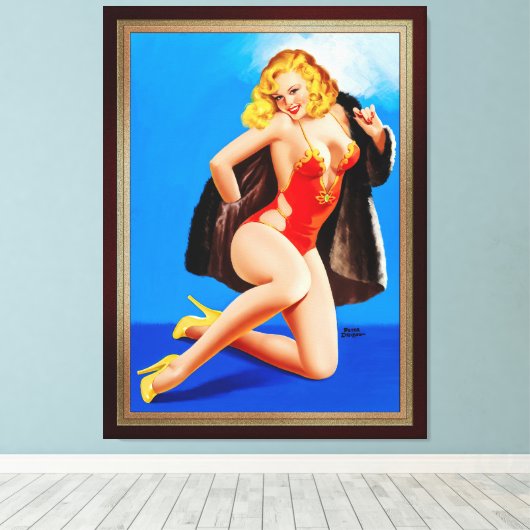 Het gevoel van mink van Peter Driben Canvas Afdruk (Insitu (Houten vloer))