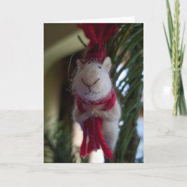 Het gevoelde Ornament van de Muis Feestdagen Kaart