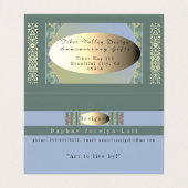 Het gevouwen Visitekaartje van de Kunst (Binnenkant ongevouwen)