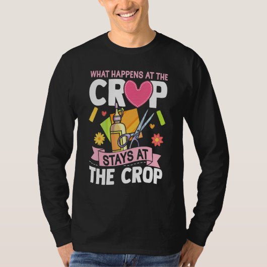 Het Gewas van het Scrapbook probeert opnieuw hand  T-shirt (Voorkant)