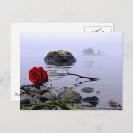 Het gewassen aan wal Rood nam toe Briefkaart (Voorkant / Achterkant)