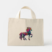 Het Gewatteerde Paard Mini Tote Bag (Achterkant)