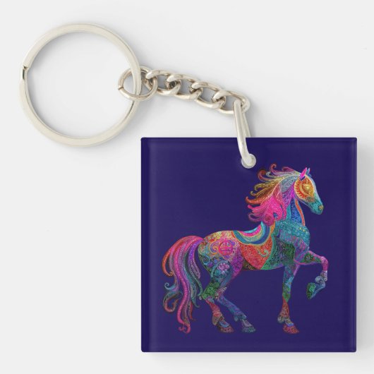 Het Gewatteerde Paard Sleutelhanger (voorkant)