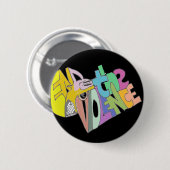 Het geweld beëindigen ronde button 5,7 cm (Voorkant /achterkant)