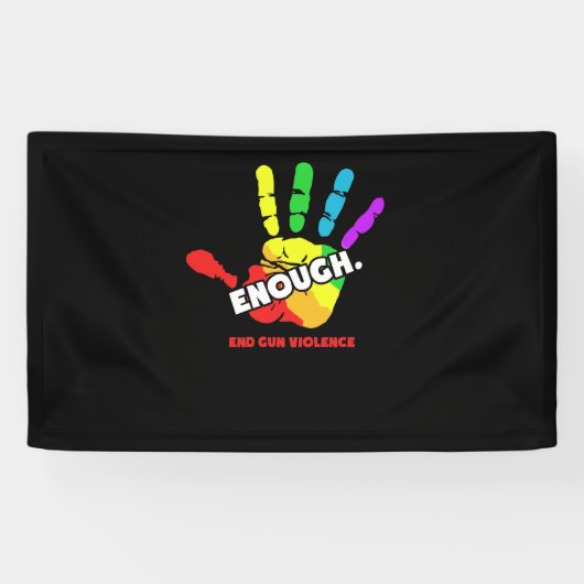 Het Geweld van het Pistool van het Eind genoeg Pis Spandoek (Horizontaal)