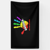 Het Geweld van het Pistool van het Eind genoeg Pis Spandoek (Verticaal)