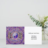 Het geweldige Kijken de Boom van Yin Yang Feestdagenkaart (Staand voorkant)