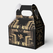 Het geweldige ontwerp van Gatsby met een monogram Bedankdoosjes (Achterkant)