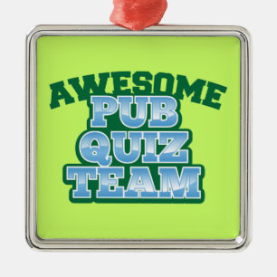 Het geweldige TEAM van de Quiz van de Bar! Metalen Ornament