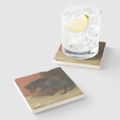 Het geweten maakt ons allen lafaards stenen onderzetter (Zijkant)