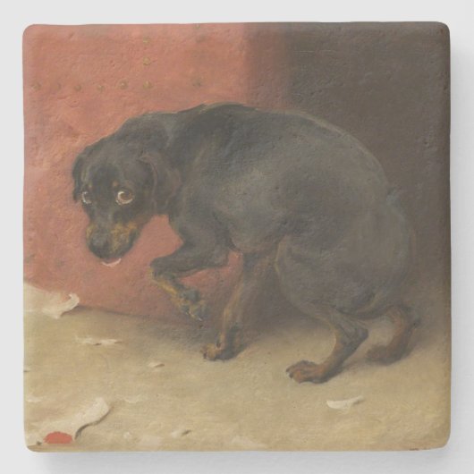 Het geweten maakt ons allen lafaards stenen onderzetter (Voorkant)