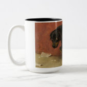 Het geweten maakt ons allen lafaards tweekleurige koffiemok (Links)