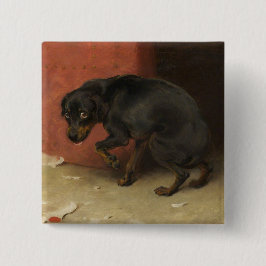 Het geweten maakt ons allen lafaards vierkante button 5,1 cm