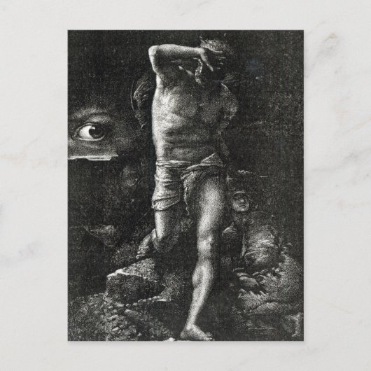 Het geweten of het oog dat kijkt, krijgt briefkaart (Voorkant)