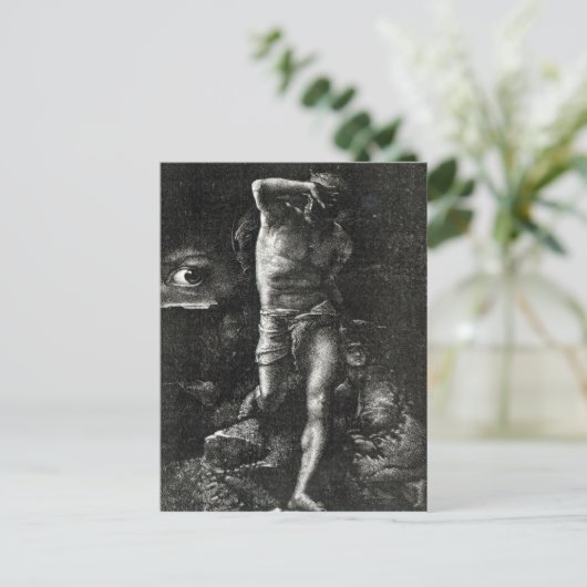 Het geweten of het oog dat kijkt, krijgt briefkaart (Staand voorkant)