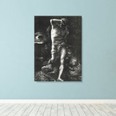 Het geweten of het oog dat kijkt, krijgt canvas afdruk (Insitu (Houten vloer))