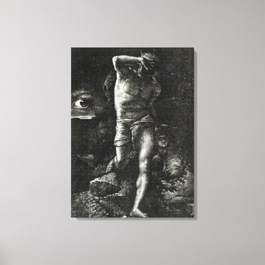 Het geweten of het oog dat kijkt, krijgt canvas afdruk (Voorkant)