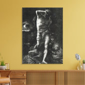 Het geweten of het oog dat kijkt, krijgt canvas afdruk (Insitu (Woonkamer))